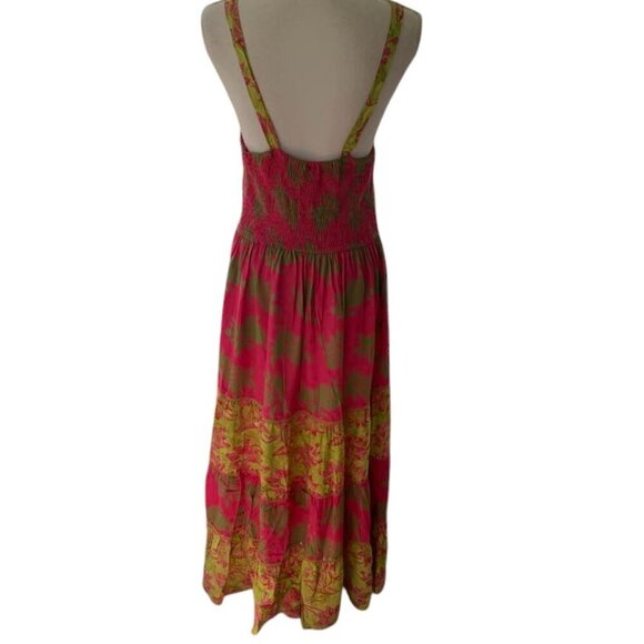 USINDO Pink Floral Tropical BOHO Maxi Dress - Picture 4 of 6